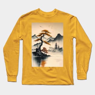 Japanese Landscape Long Sleeve T-Shirt